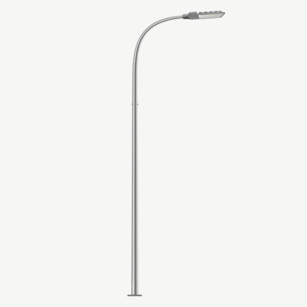 Die-cast Aluminum Curved Street Light Pole
